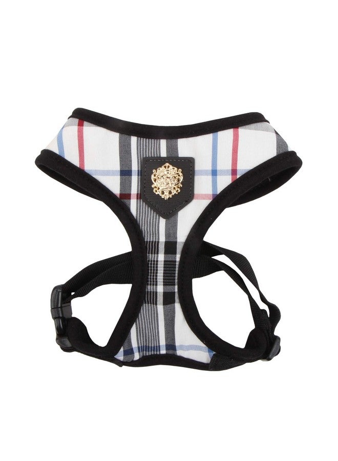 PUPPIA PUPPIA Junior Over-The-Head Dog Harness Checkered Pattern No Choke No Pull Adjustable Chest Belt Walking Training for Small and Medium Dog, Small, Black  - Image 1