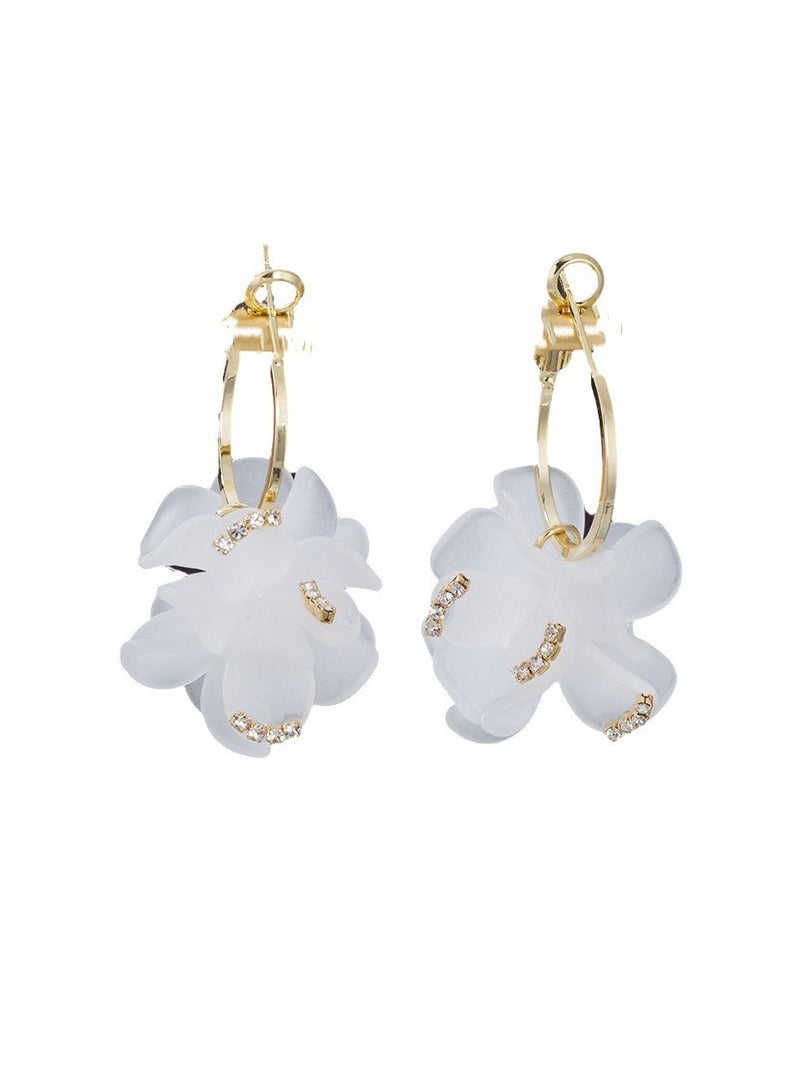 New Petal Earrings Personalised Earrings White Female  - Image 1