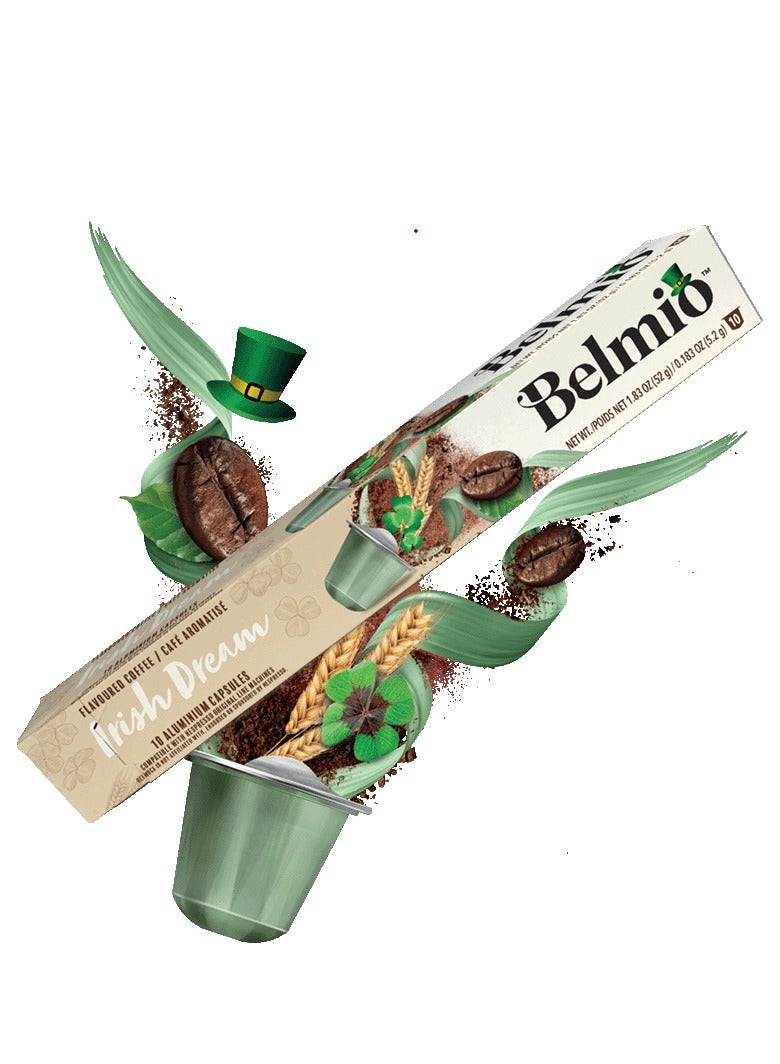 Belmio Irish Dream Coffee Capsules, Intensity 10, Compatible with Nespresso Machine, 10 Capsules in 1 Sleeve - Image 1