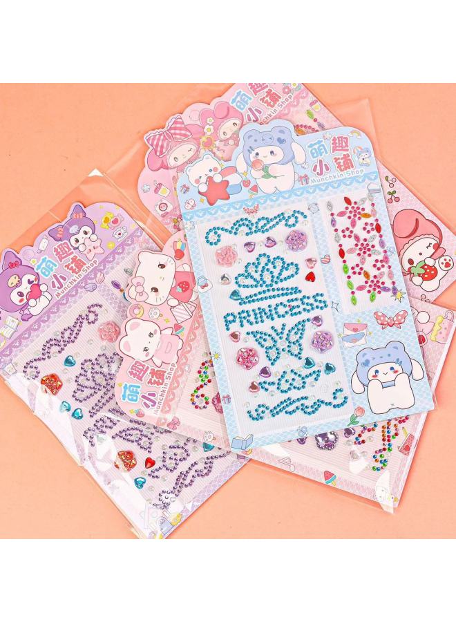 HELPS New Cartoon Diamond Stickers Children's Diamond Three-dimensional Painting Color Journal Stickers Student Reward Material Paper - Image 2