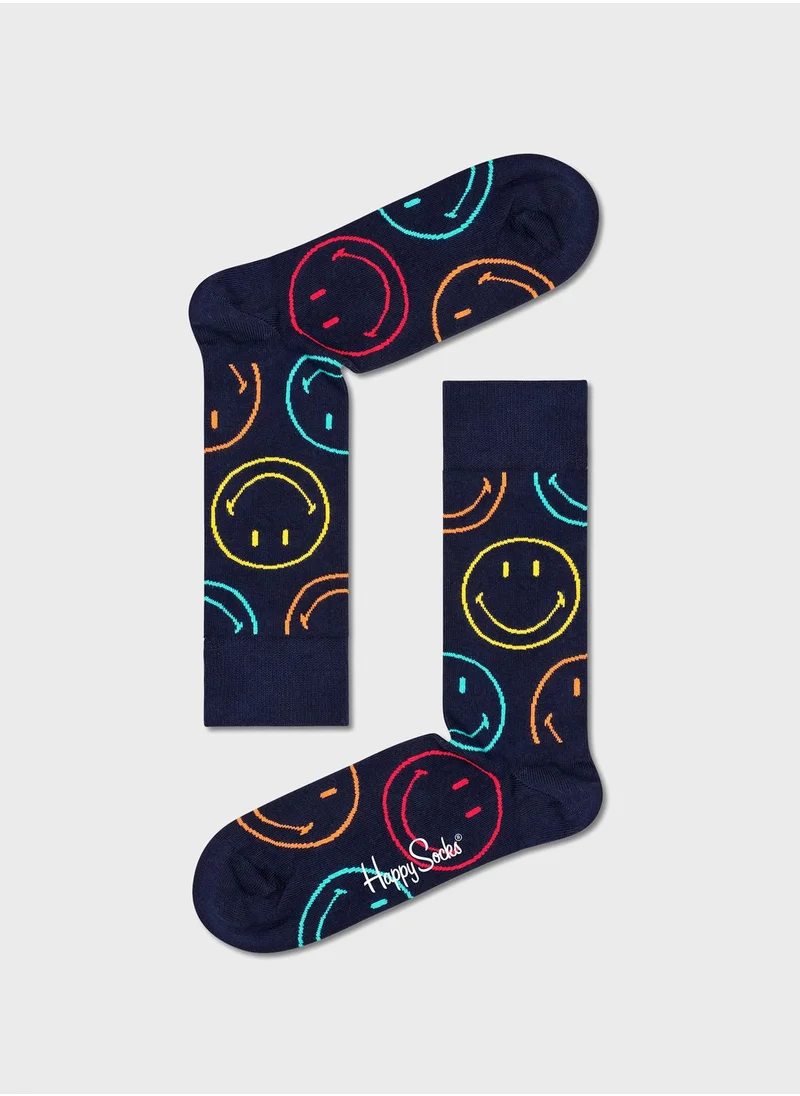 Happy Socks 6-Pack Embroidered Crew Sock