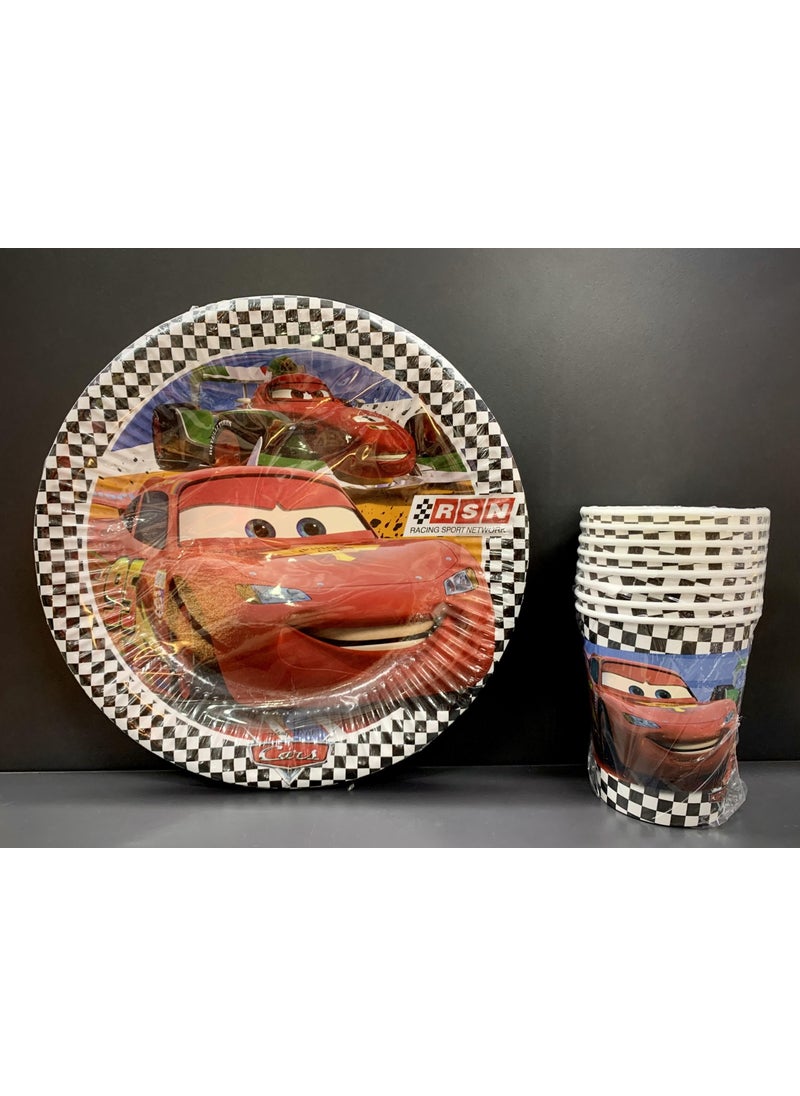 My Party Ready cars Cars Concept Plate Cup 8 Pieces 