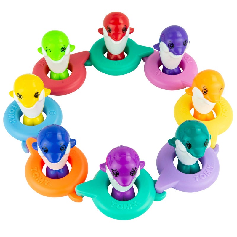 لعبة دولفين لاماز مائية سيمفونية للأطفال لتجربة السمع في حوض الاستحمام متعددة الألوان