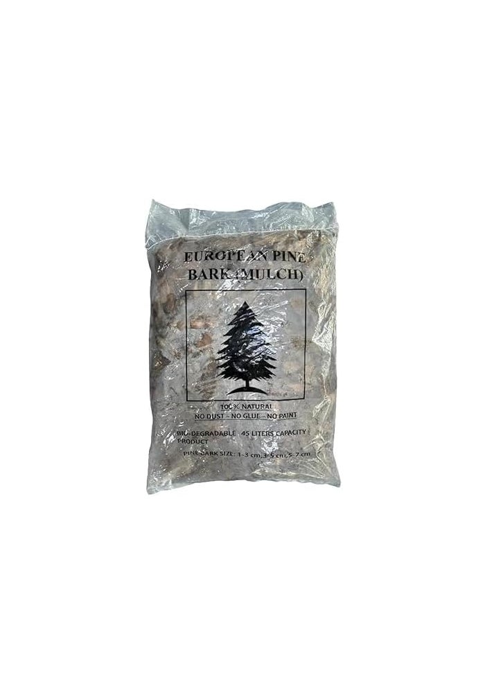 مهاد لحاء الصنوبر الطبيعي 100% الأوروبي - كيس سعة 50 لتر للحدائق وتنسيق الحدائق - Image 4