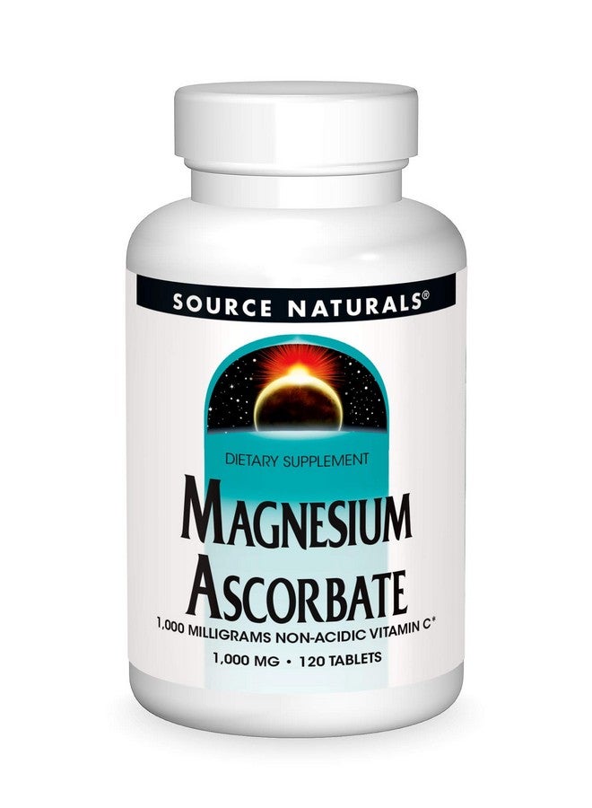 Source Naturals سورس ناتشورالز ماغنيسيوم أسكوربات، فيتامين سي غير الحمضي اللطيف*، 1000 ملغ - 120 قرص - Image 1