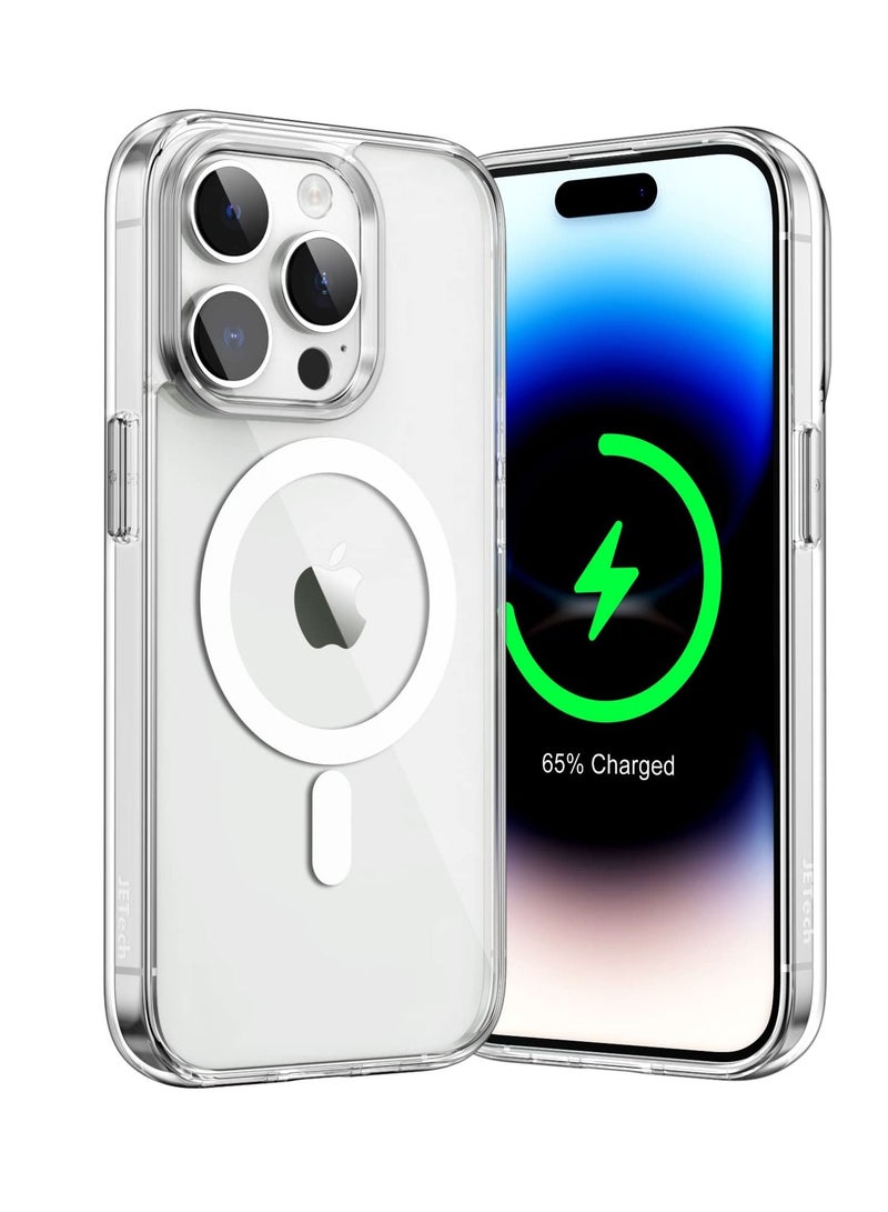 جي تيك جراب مغناطيسي لهاتف iPhone 14 Pro 6.1 بوصة متوافق مع MagSafe Wireless Charging غطاء ممتص للصدمات للهاتف مضاد للخدش شفاف - Image 1
