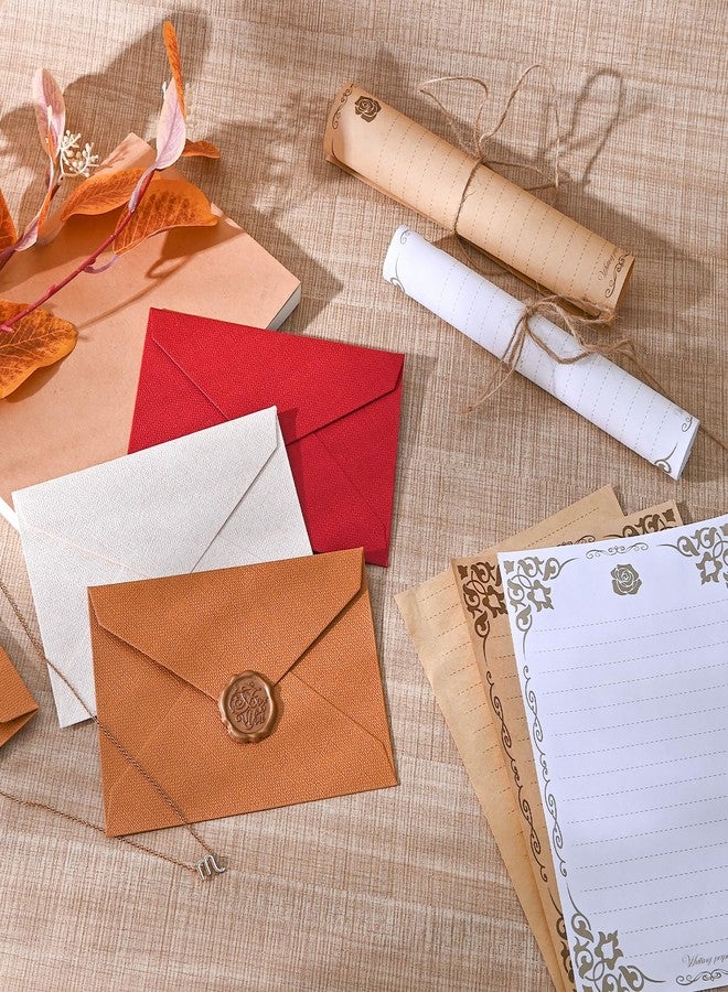 BAYTORY 27Pcs Stationery Paper and Envelopes Set, A6 Vintage Envelopes, Love Letter Papers Letter Writing Kit, Letter Writing Stationery for Invitation (Multicolor & Letter Papers) - Image 5