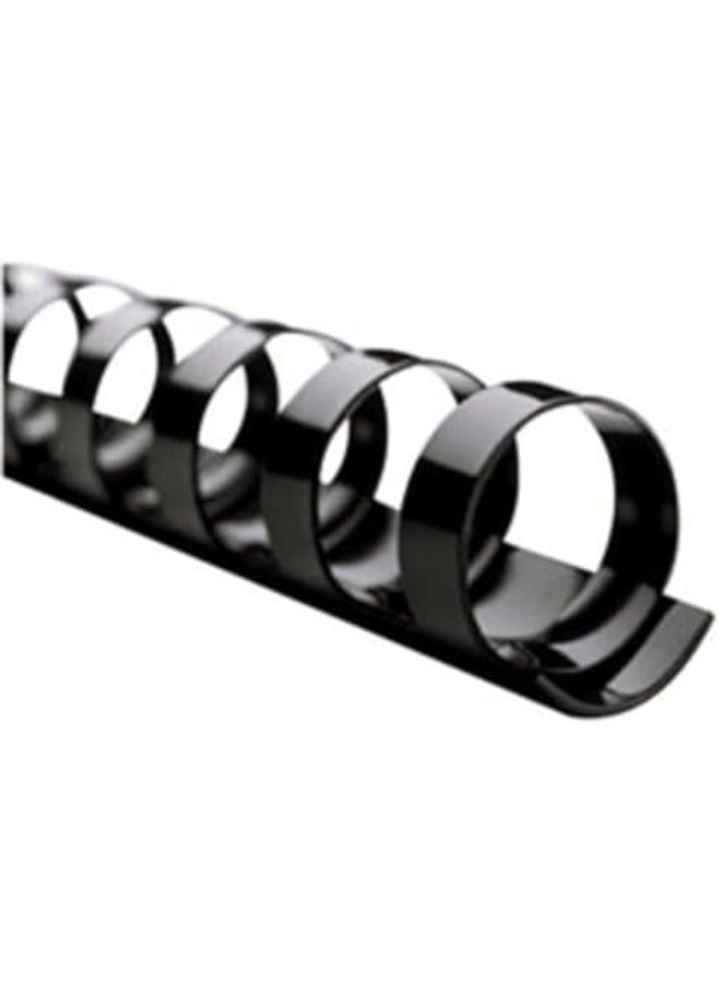 GBC GBC Binding Spines/Spirals/Coils, 1/4" Diameter, 25 Sheet Capacity, CombBind, Black, 100 Pack (4000020) - Image 1