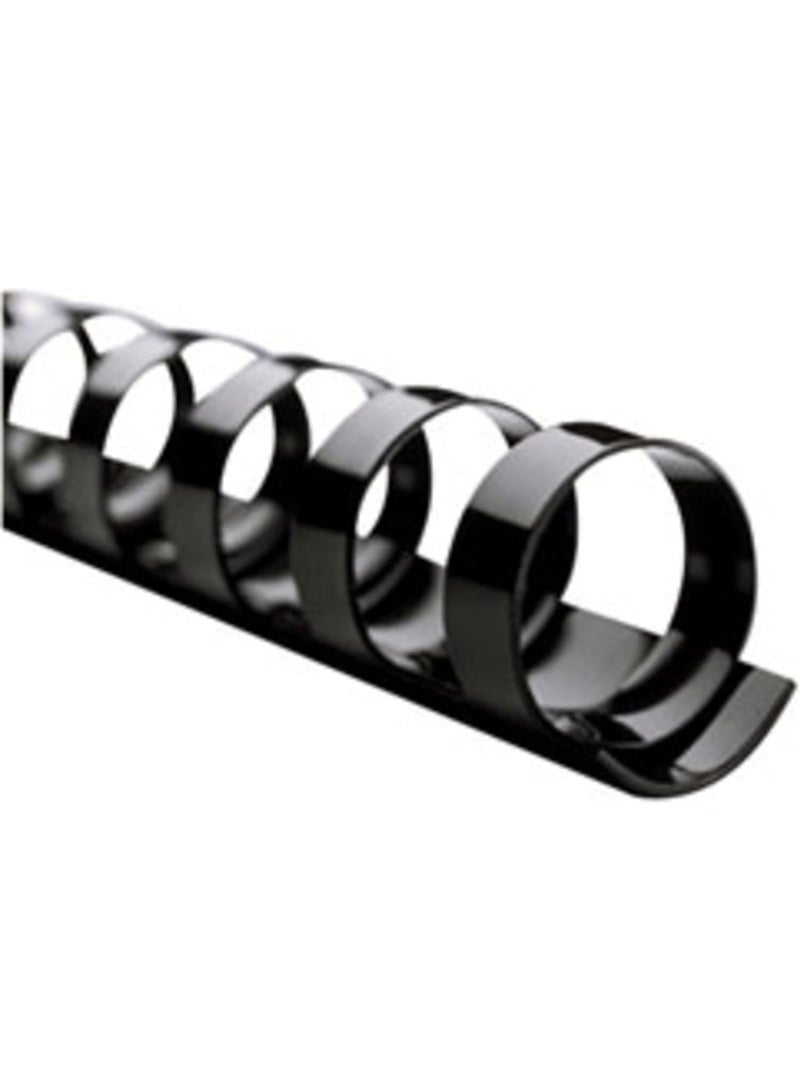 GBC GBC Binding Spines/Spirals/Coils, 1/4" Diameter, 25 Sheet Capacity, CombBind, Black, 100 Pack (4000020) - Image 2