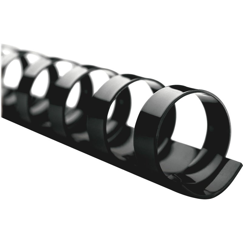 GBC Binding Spines/Spirals/Coils, 1/4" Diameter, 25 Sheet Capacity, CombBind, Black, 100 Pack (4000020) - Image 2