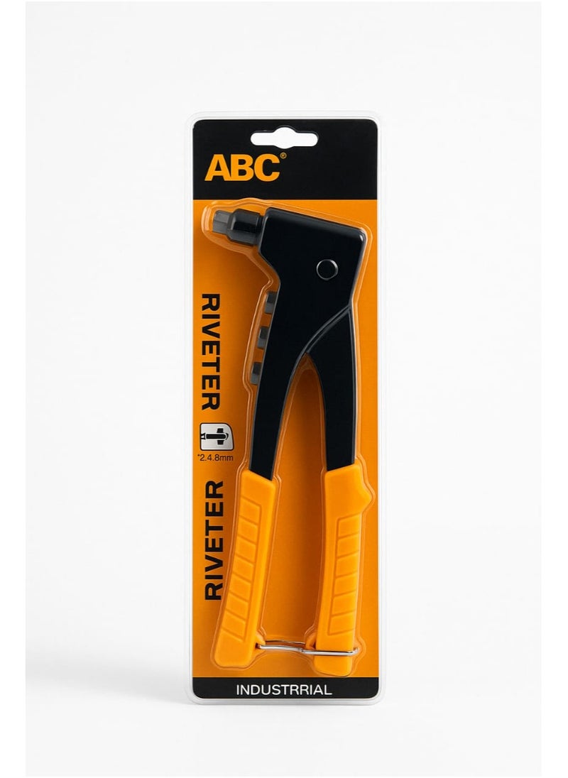 ABC Manual Riveter to install screws , high performance for professionals and hobbyists, Used to permanently install screws (250mm) in various materials such as metal or plastic. Ideal for maintenance work, carpentry, aluminum, and metal structure industries. Made of high-quality materials to withstand heavy use.  - Image 1