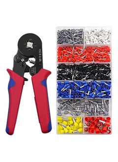 PROMASS Ferrule Crimping Tool Kit, AWG23-7 Self-adjustable Ratchet Wire Crimping Tool Kit Crimper Plier Set with 1200PCS Wire Terminals Crimping Connectors Wire End Ferrules  - Image 1