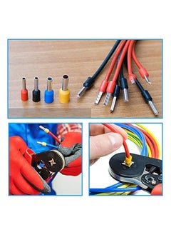 PROMASS Ferrule Crimping Tool Kit, AWG23-7 Self-adjustable Ratchet Wire Crimping Tool Kit Crimper Plier Set with 1200PCS Wire Terminals Crimping Connectors Wire End Ferrules  - Image 4