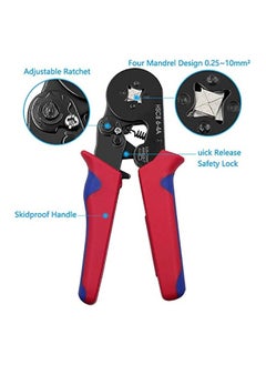 PROMASS Ferrule Crimping Tool Kit, AWG23-7 Self-adjustable Ratchet Wire Crimping Tool Kit Crimper Plier Set with 1200PCS Wire Terminals Crimping Connectors Wire End Ferrules  - Image 5