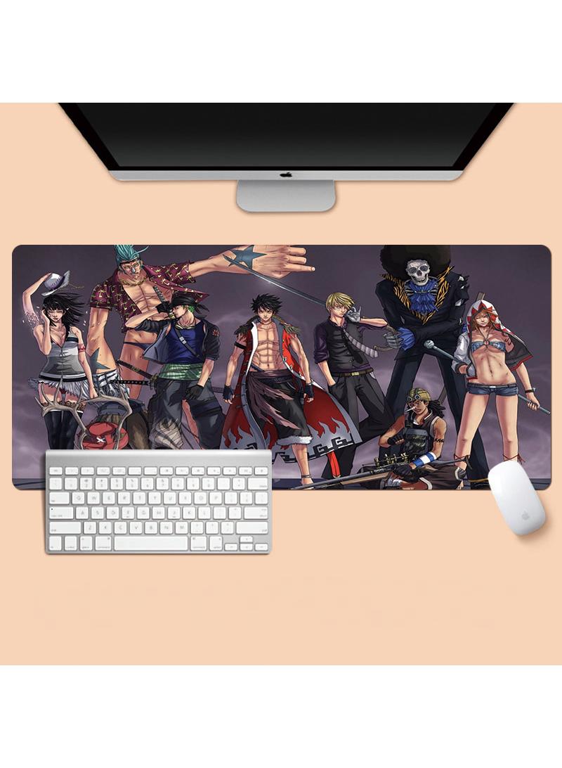 Y&D One Piece Anime Gaming Mouse Pad Extended Large Mat Desk Pad Stitched Edges Mousepad Long Mouse Pad And Non-Slip Rubber Base Mice Pad 800X300X4mm