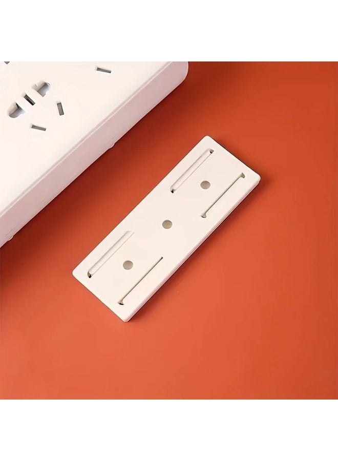 8pcs White Self Adhesive Cable Organizers Damage Free Mounting Holders - Image 1