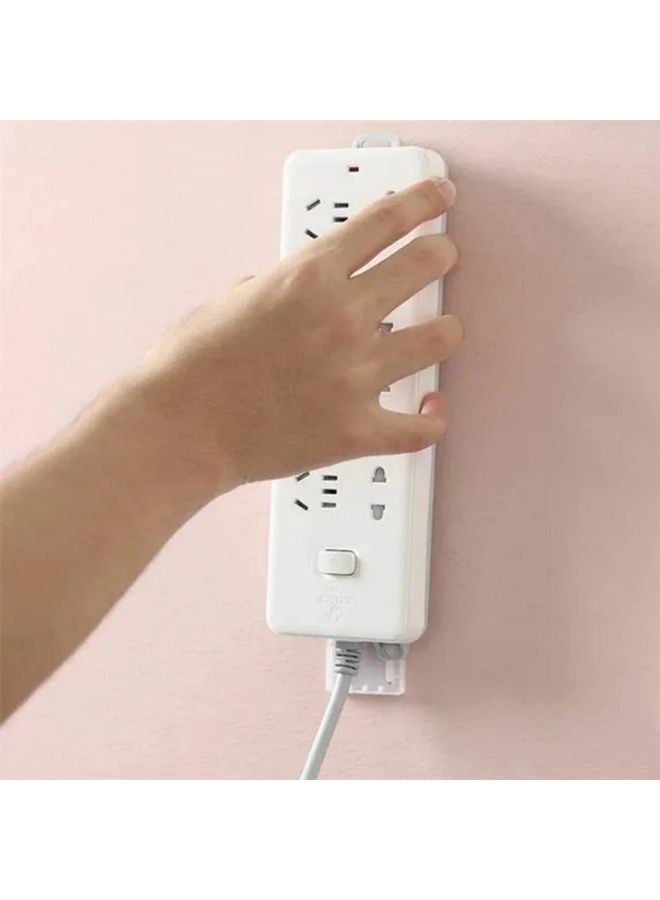 8pcs White Self Adhesive Cable Organizers Damage Free Mounting Holders - Image 5