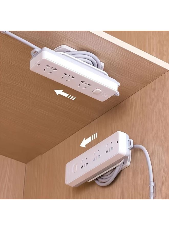 8pcs White Self Adhesive Cable Organizers Damage Free Mounting Holders - Image 3
