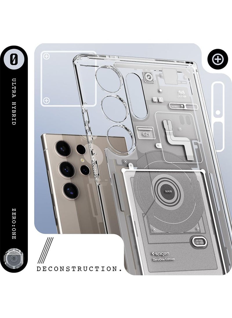 Spigen - Ultra Hybrid Samsung Galaxy S24 ULTRA Case Cover - Zero One White - Image 1
