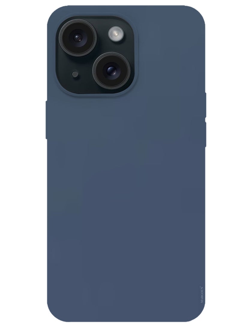 غطاء سيليكون لجهاز آبل آيفون 14 بلس، غطاء واقي نحيف مع بطانة من الألياف الدقيقة، حماية من السقوط - Image 4