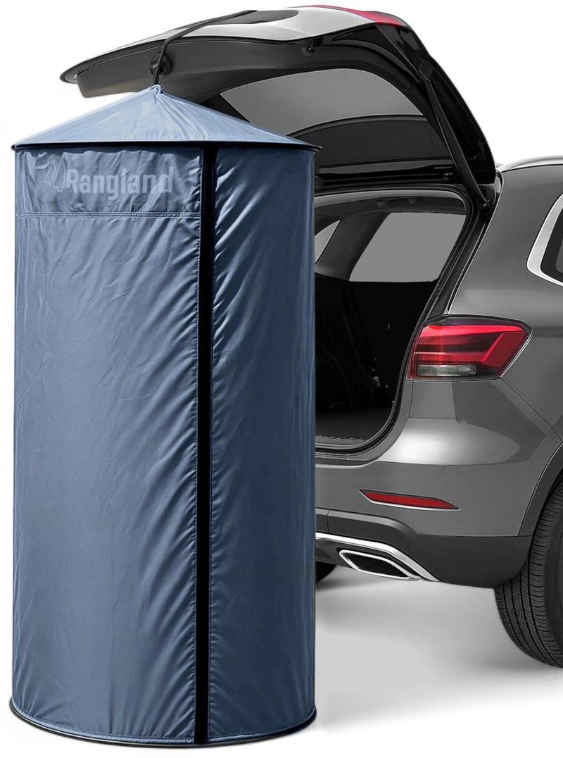 Rangland Instant Changing Tent for SUV Trunk, Easy Pop-Up Privacy Shelter with Liftgate Suction Pod - Portable Dressing Room for Beach, Outdoor Camping Shower, Toilet (Carry-Bag Included), Blue - Image 1