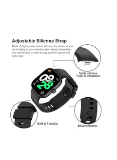 Generic Strap Watch Silicone Compatible With Xiaomi Redmi Watch 4, Sport Silicone Watch Band Wrist Strap,Bracelet Wristband Wrist Strap for Redmi Watch4  - Image 4