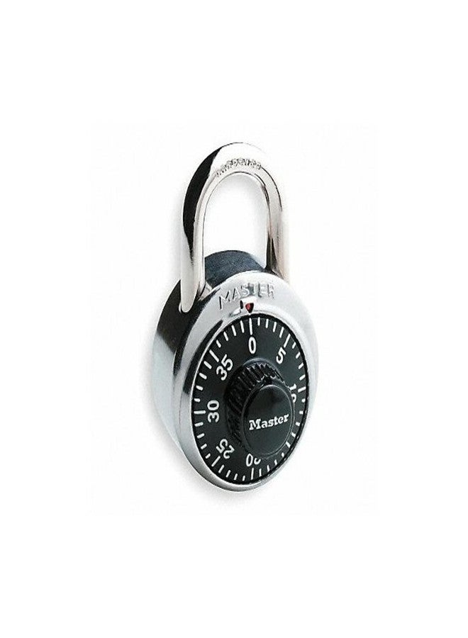 Master Lock Combination Stainless Steel Padlock with Key Cylinder, 1.87" Wide, Black/Silver - Image 1
