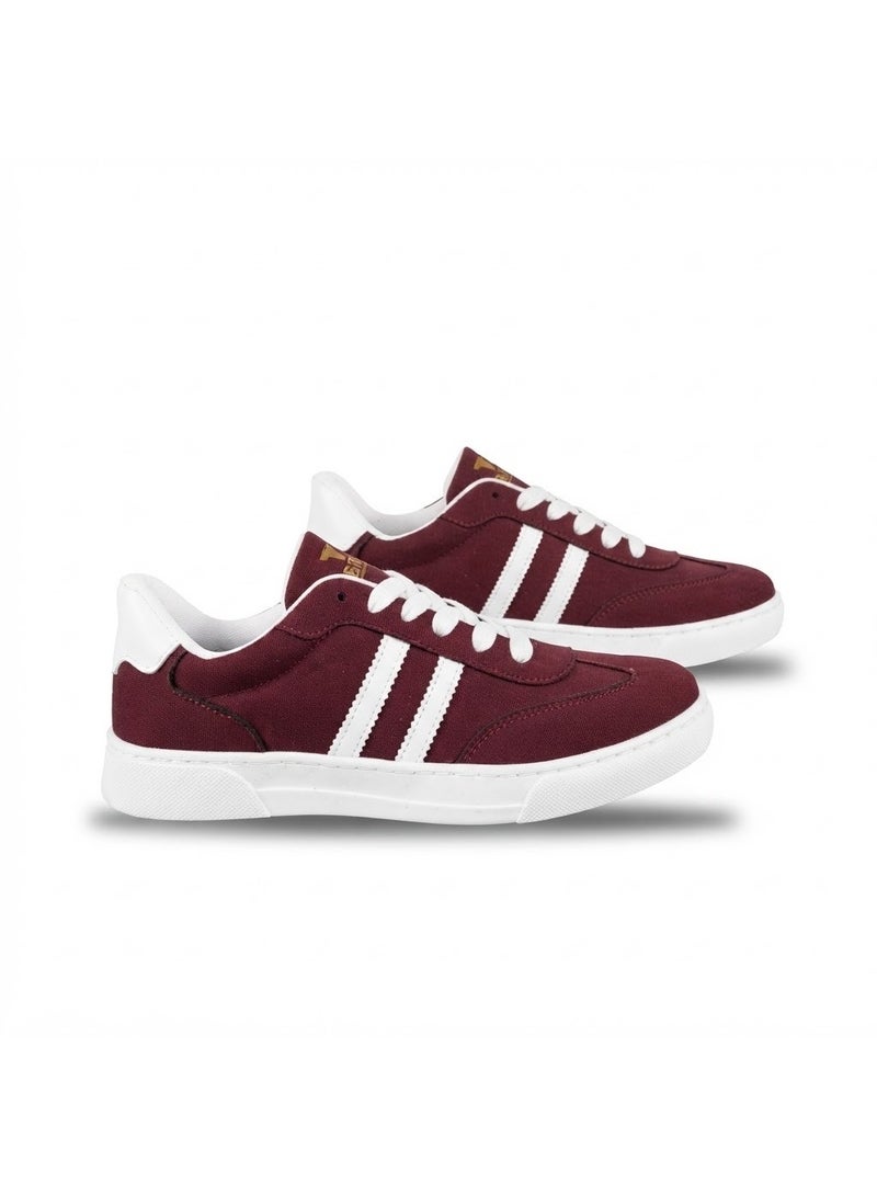 Vbranda Stylish women's sneakers crafted from soft suede SN-38-MAROON - Image 3