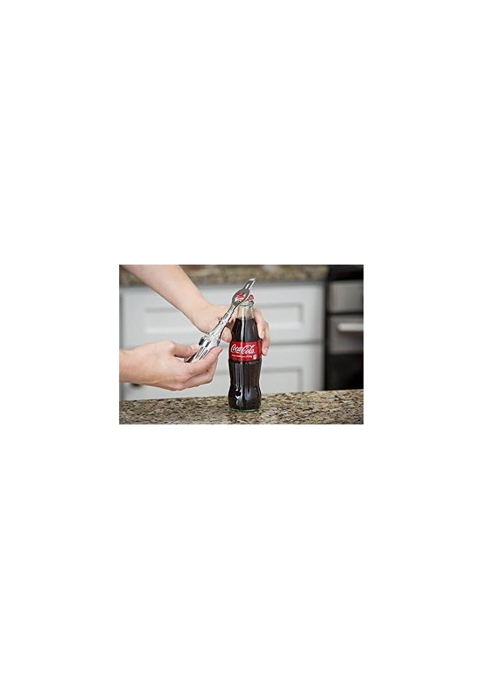 TableCraft Coca-Cola Chrome Plated Bottle Opener with Contour Mini Bottle Handle - Image 3