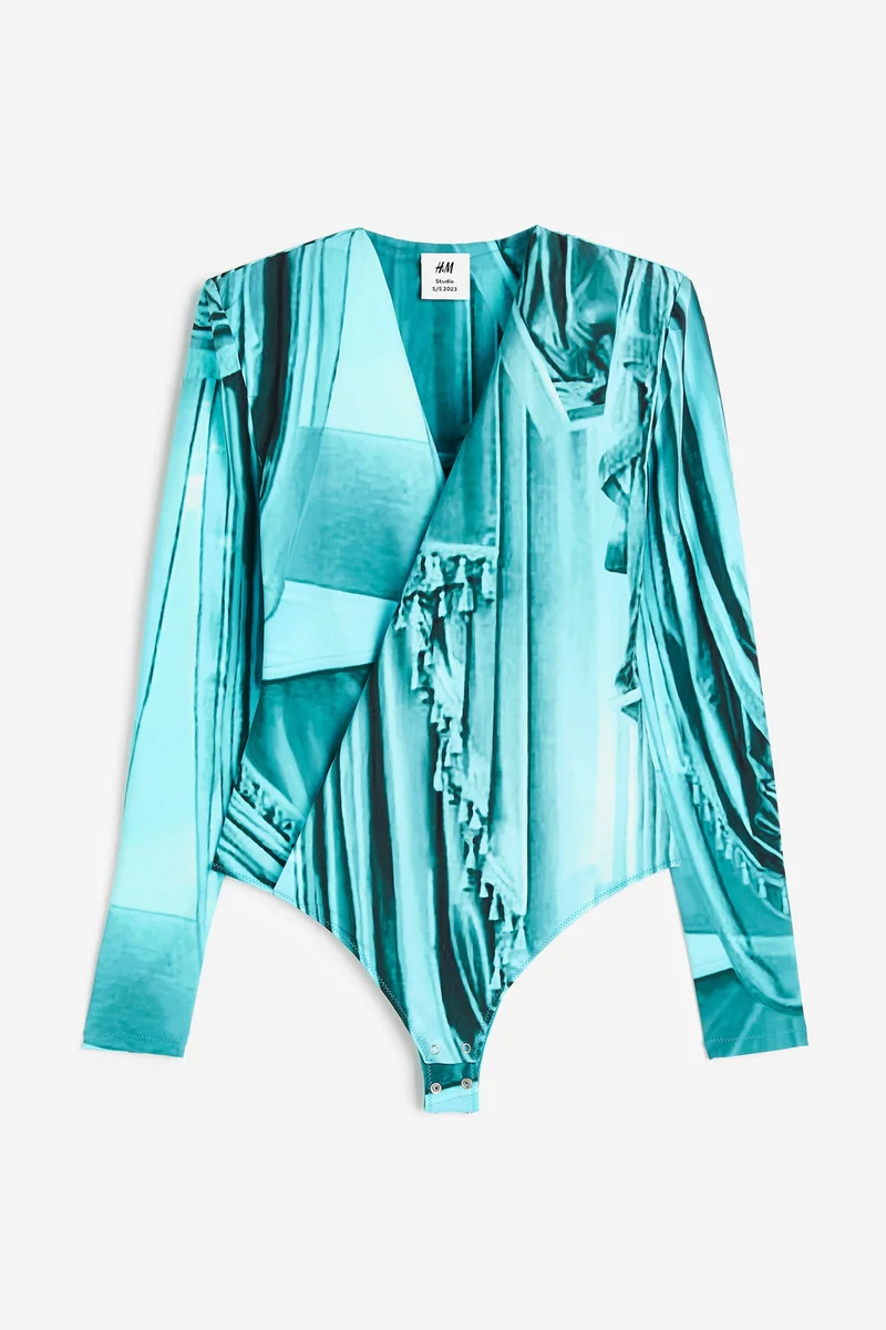 H&M Printed wrapover body