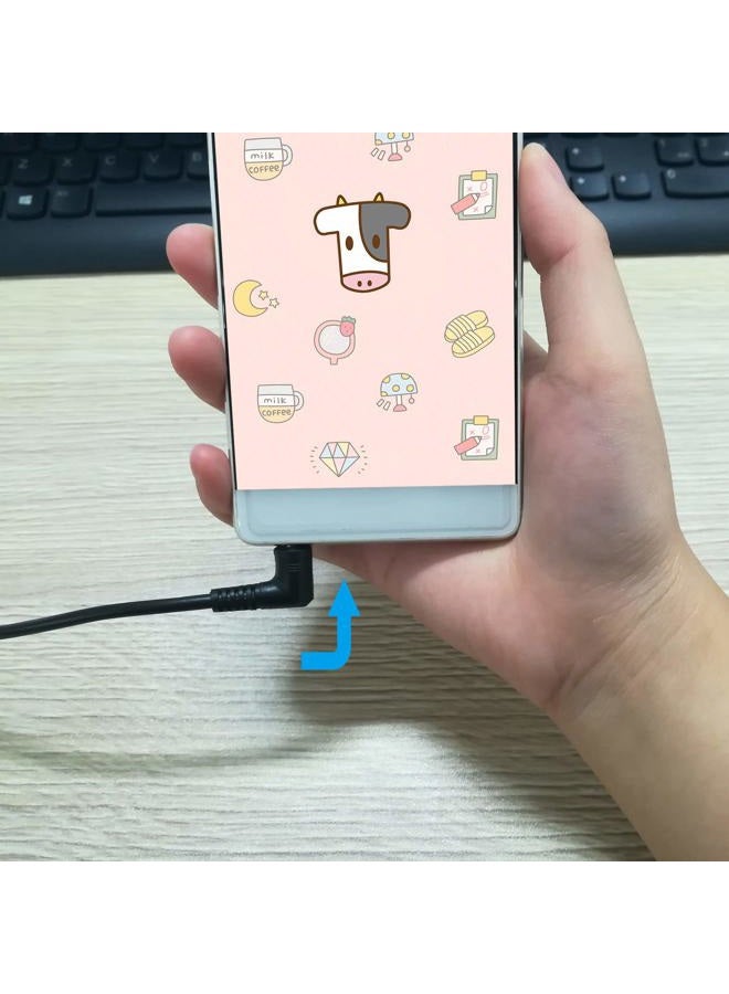 SinLoon 3.5mm TRRS Cable,SinLoon (2-PACK)Gold Plated 90 Degree Right & Left Angled 3.5mm Stereo 4-Pole male to male Auxiliary Audio Cable for iPhone, iPad or Smartphones,Tablets,Players Microphone(4-P - Image 5