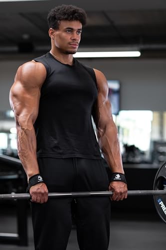 Fitgriff® Lifting Wrist Straps for Weightlifting, Gym, Deadlift, Workout (Made of Premium Cotton & Padded) - Men & Women (XS, Black (Silicone-Grip)) - Image 2