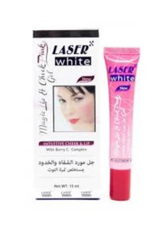 LASER WHITE Lip and Cheek Pink Gel with Berry Extract 15 ml  - Image 1