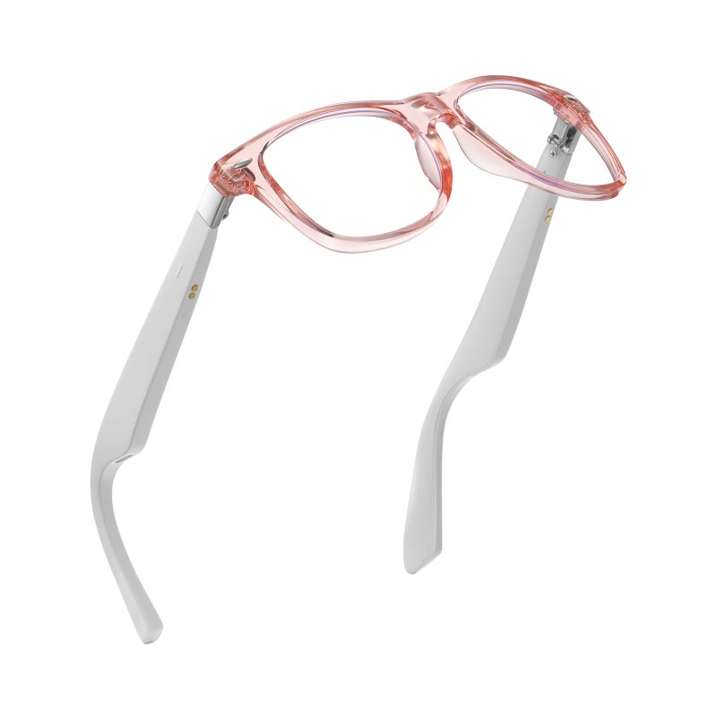 Smart BT5.4 Glasses with Open-Ear Audio, HD Calls, 7H Playtime, Touch Control, Voice Assistant, Stylish Sunglasses for Daily/Travel/Work Use, Magnetic Charging Pink - Image 3
