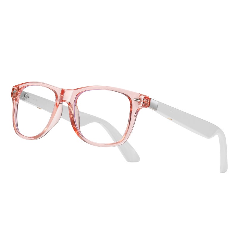 Smart BT5.4 Glasses with Open-Ear Audio, HD Calls, 7H Playtime, Touch Control, Voice Assistant, Stylish Sunglasses for Daily/Travel/Work Use, Magnetic Charging Pink - Image 2
