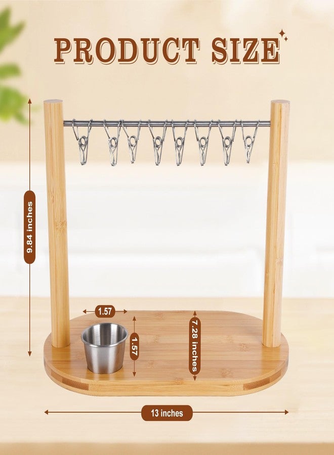 SoeKoa Bacon Display Rack, Bacon Holder with Bacon Serving Dissents, Suspended Exquisite Bacon Holder, Bacon Tray for Bacon Gifts, Birthday Parties, Party Activities, Countertop Display Of Bacon Rack - Image 2