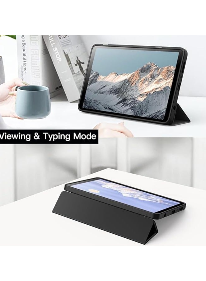 Protective Tablet PC Case Slim Case compatible with Samsung Galaxy Tab A9 SM-X110 8.7inch Case with Clear Transparent Back and TPU Shockproof Frame Cover,Auto Sleep/Pencil Holder (Black)  - Image 5