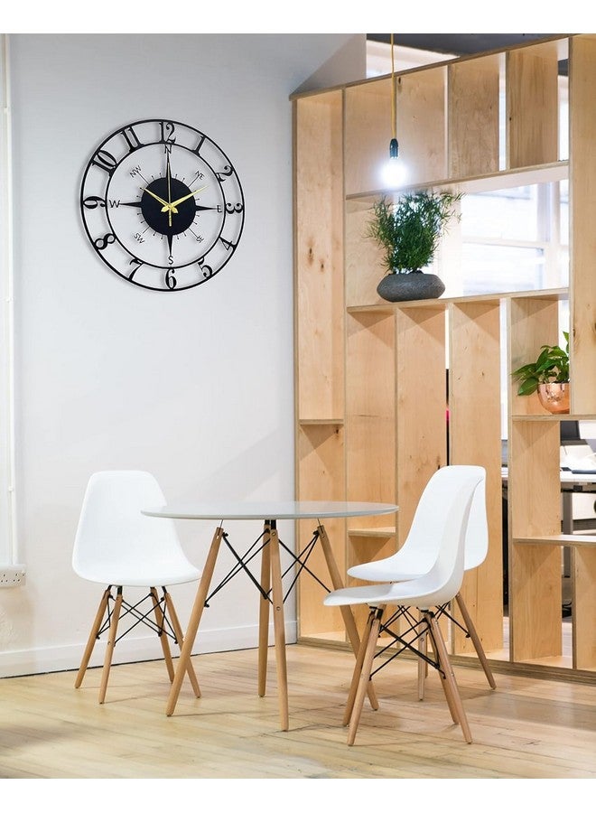Hometrix Metal Wall Clock, Large Metal Wall Clock for Living Room, Bedroom, Kitchen Latin Numeral Wall Clock, Antique Metal Wall Clock| Big Size Modern Decorative Wall Watch (Black) (40 CM) DA-121 - Image 5