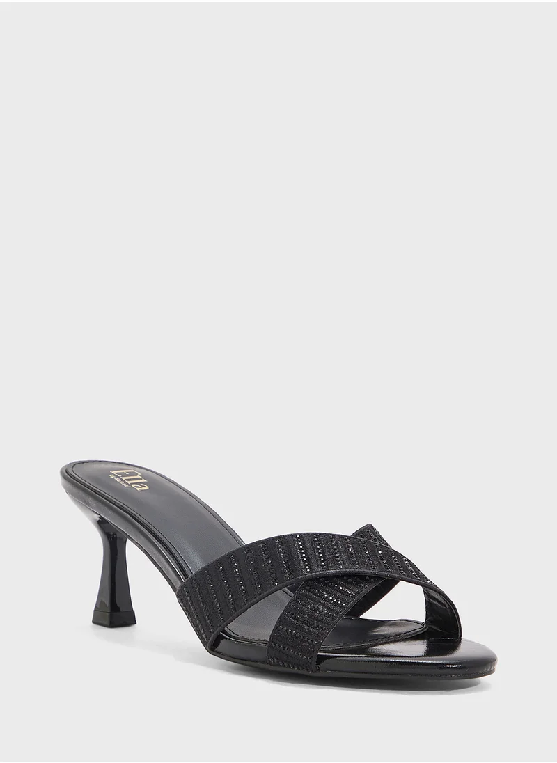 ELLA Diamante Strap Heeled Sandal