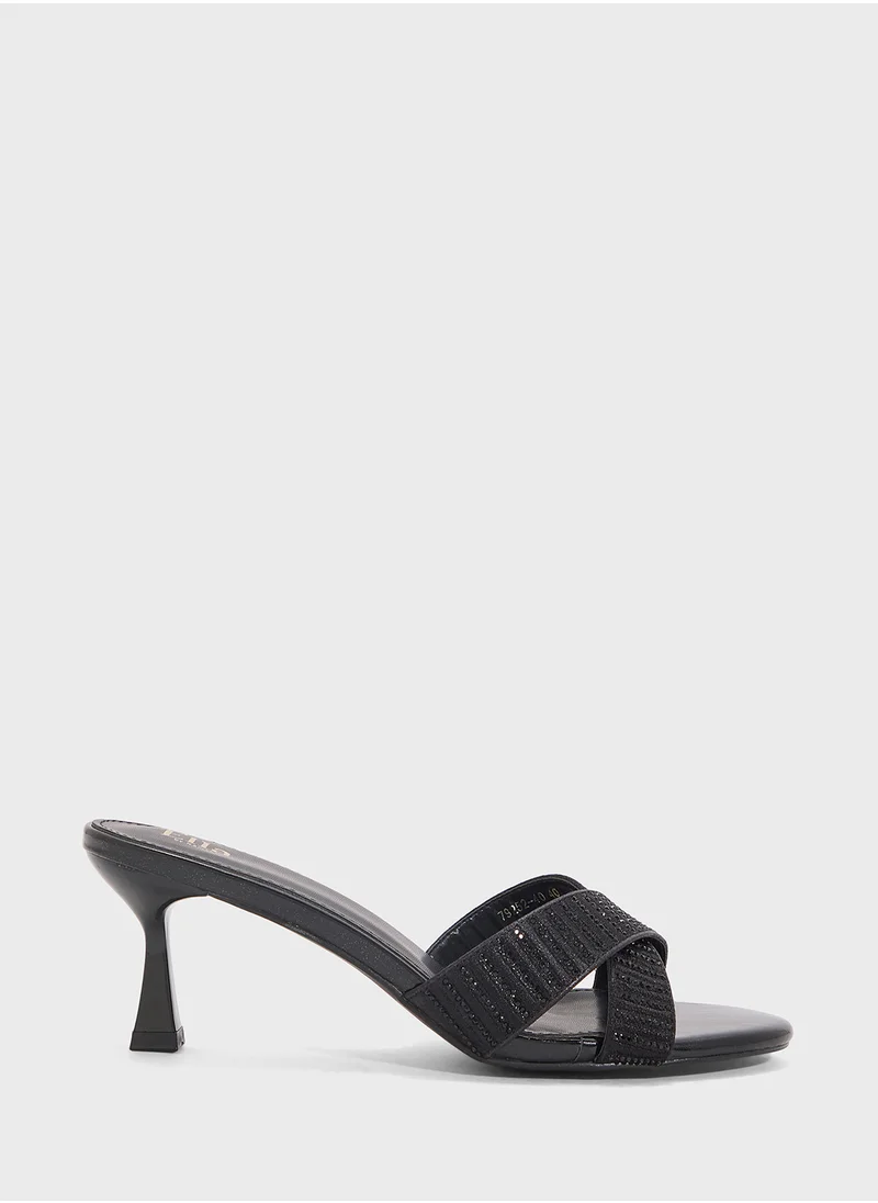 ELLA Diamante Strap Heeled Sandal