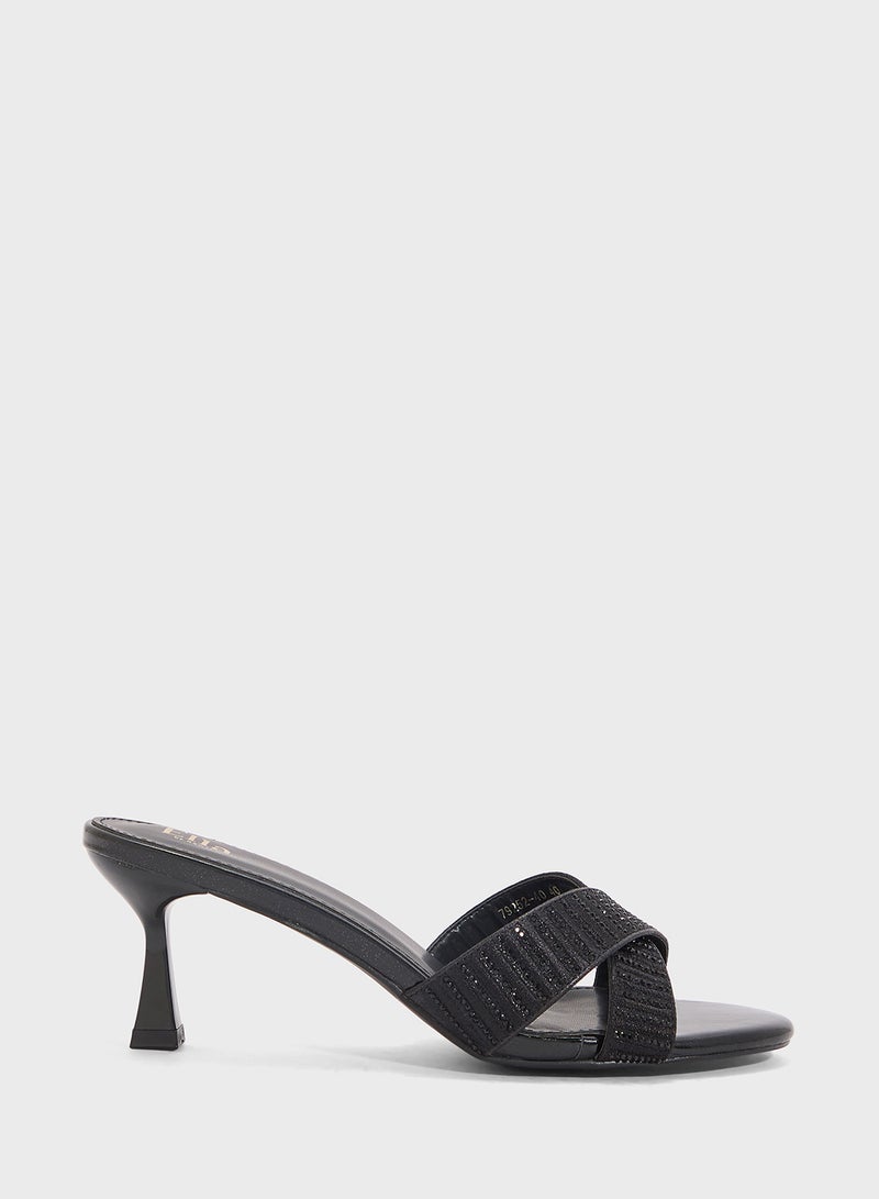 ELLA Diamante Strap Heeled Sandal  - Image 1