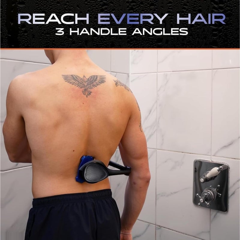 baKblade 3.0 Back Shaver â€“ 23" Handle â€“ Includes 3 Extra Blade Refills â€“ Pain-Free Shave for Men - Image 4