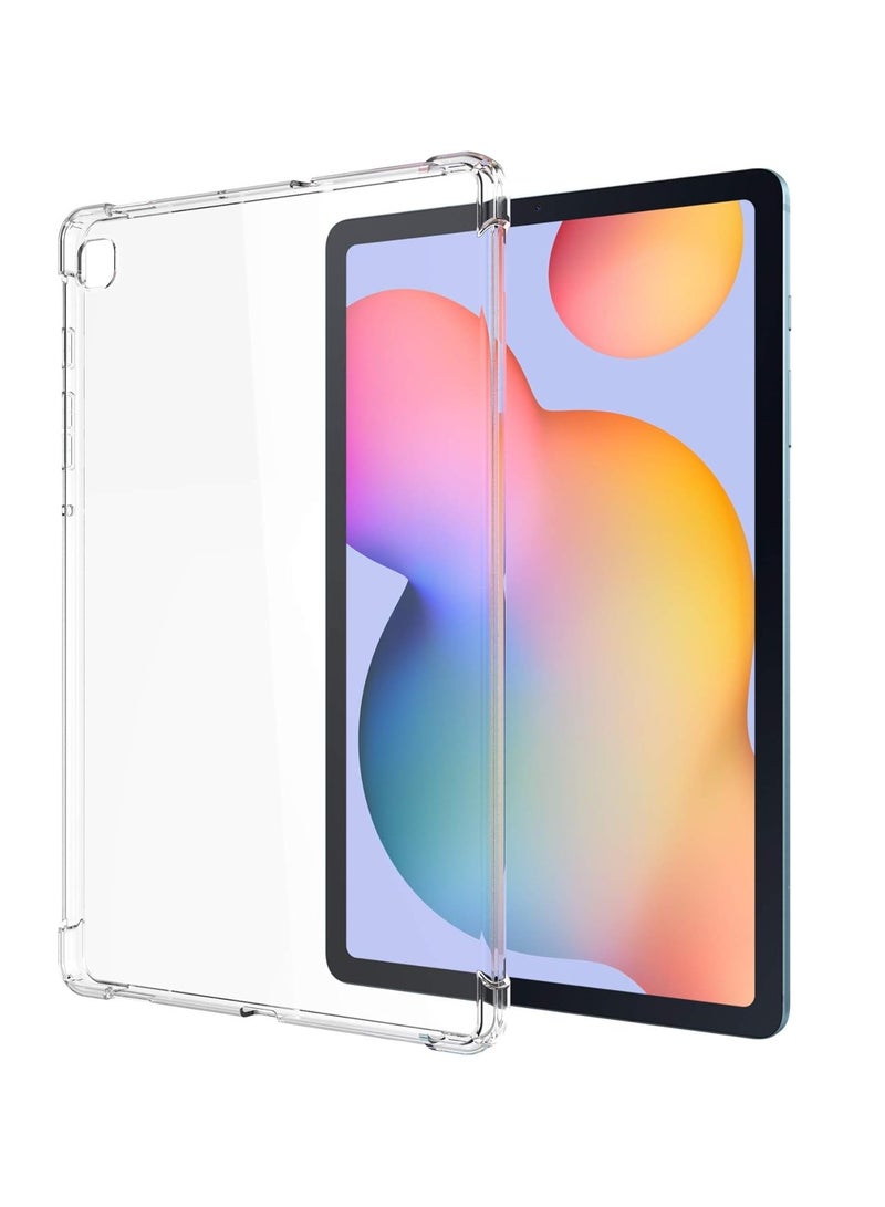 دوسالا جراب شفاف لهاتف Samsung Galaxy Tab S6 Lite 10.4" 2020 (SM-P610/P615)، غطاء واقٍ خفيف الوزن من مادة TPU الناعمة الممتصة للصدمات لهاتف Samsung Galaxy S6 Lite 10.4" - Image 1