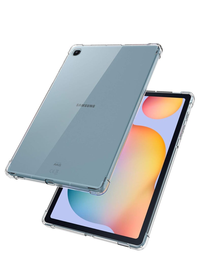 دوسالا جراب شفاف لهاتف Samsung Galaxy Tab S6 Lite 10.4" 2020 (SM-P610/P615)، غطاء واقٍ خفيف الوزن من مادة TPU الناعمة الممتصة للصدمات لهاتف Samsung Galaxy S6 Lite 10.4" - Image 2