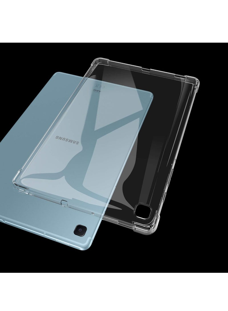 دوسالا جراب شفاف لهاتف Samsung Galaxy Tab S6 Lite 10.4" 2020 (SM-P610/P615)، غطاء واقٍ خفيف الوزن من مادة TPU الناعمة الممتصة للصدمات لهاتف Samsung Galaxy S6 Lite 10.4" - Image 4