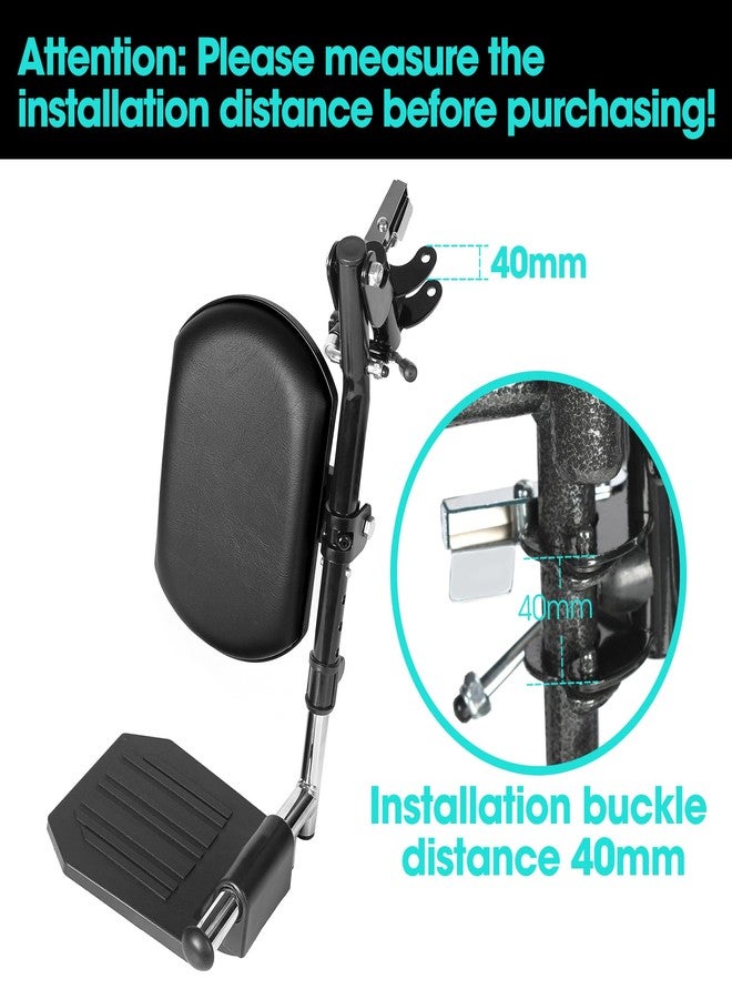 Universal Wheelchair Footrest with Comfort Foam Cushion - Adjustable Lift & Extendable Anti-Slip Foot Plate, Foldable Quick Release for Transport Chairs (Black 1 Pair) LK3JELR T94 Models Compatible - Image 5