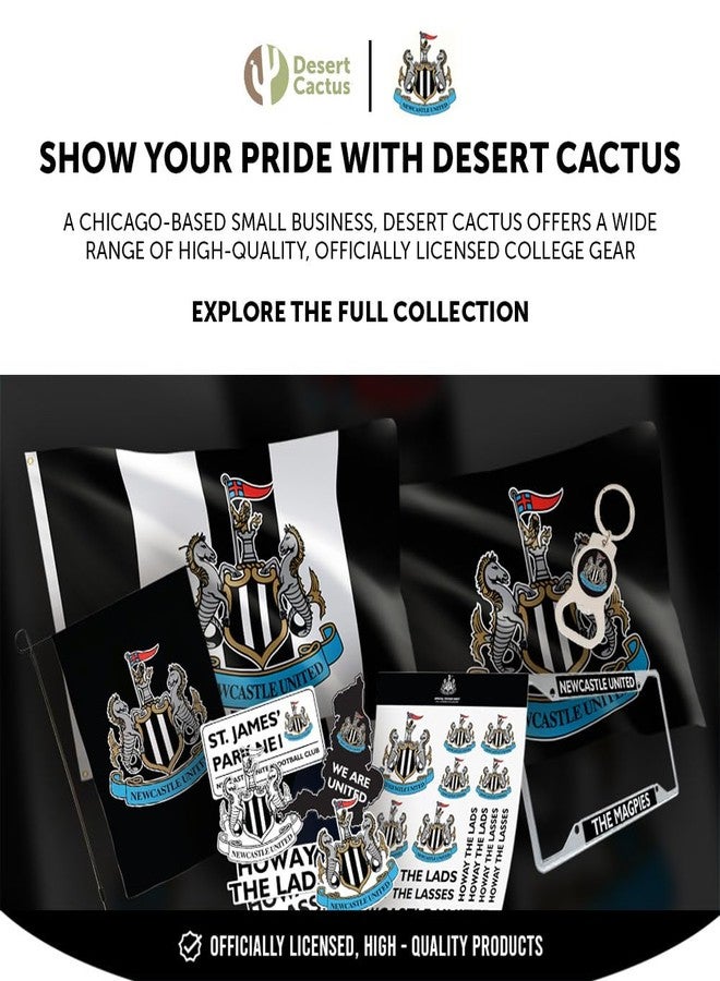 ديزرت كاكتوس إطار لوحة ترخيص معدني وحامل بطاقة تعريف لنادي نيوكاسل يونايتد لكرة القدم (NUFC Magpies) - إكسسوارات سيارات إنجليزية لكرة القدم - تصميم B - Image 5
