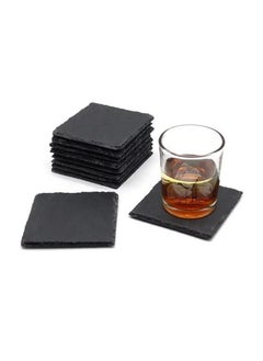 Y&D Natural Rock Coaster Japanese Slate Coaster Insulation Mat Bar Restaurant Slate Coaster-Square Coasters 10cm * 10cm  - Image 3