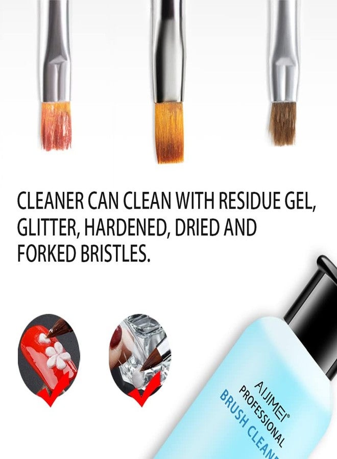 AIJIMEI Nail Brush Cleaner Gel Set Fast Cleaning Nail Brush Cleaner Easy To Use For Salons And Home Use Acrylic Nail Brush Cleaner Nail Art Brushes Cleaner, Paint Nail Brush Cleaner 1.96FL OZ - Image 4