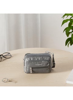 Baggallini Baggallini unisex adult Triple Zip Bagg Convertible Cross Body, Charcoal, One Size US  - Image 2